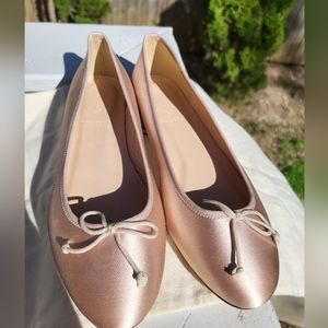 J.Crew (Made in Italy) Satin Kiki Classic Ballet Flat Size 7.5 NWOT.